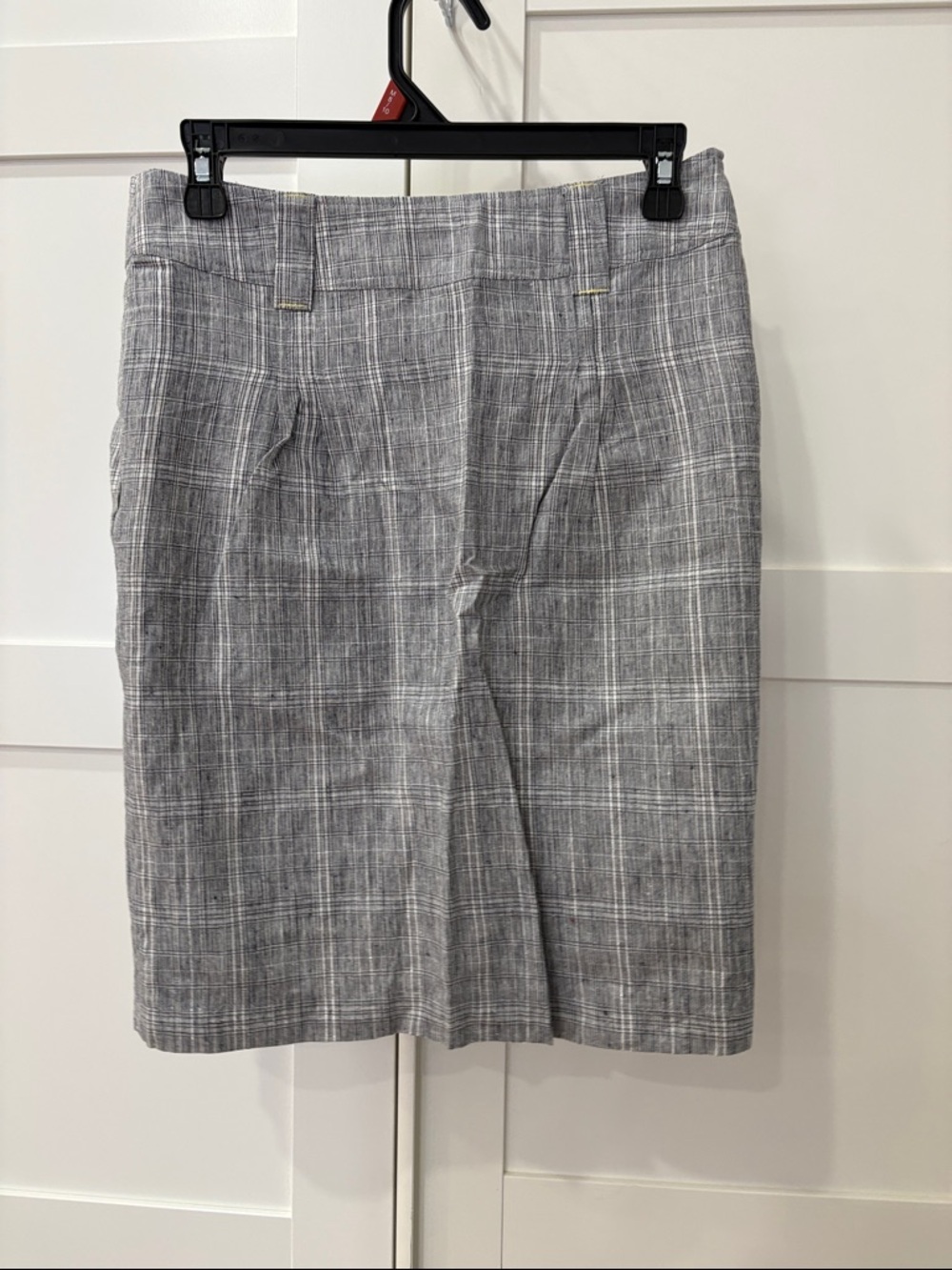 Gray Plaid Pencil Skirt